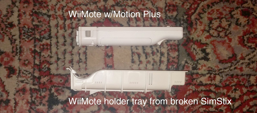 Basic Wii holder from a Nerf set