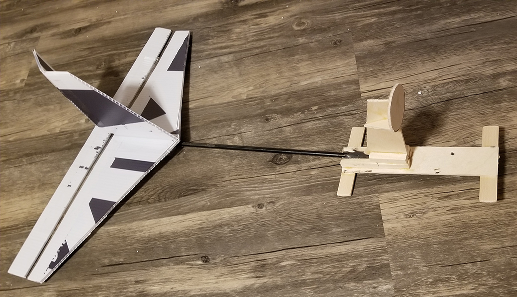 Styrofoam glider RC Piggyback 