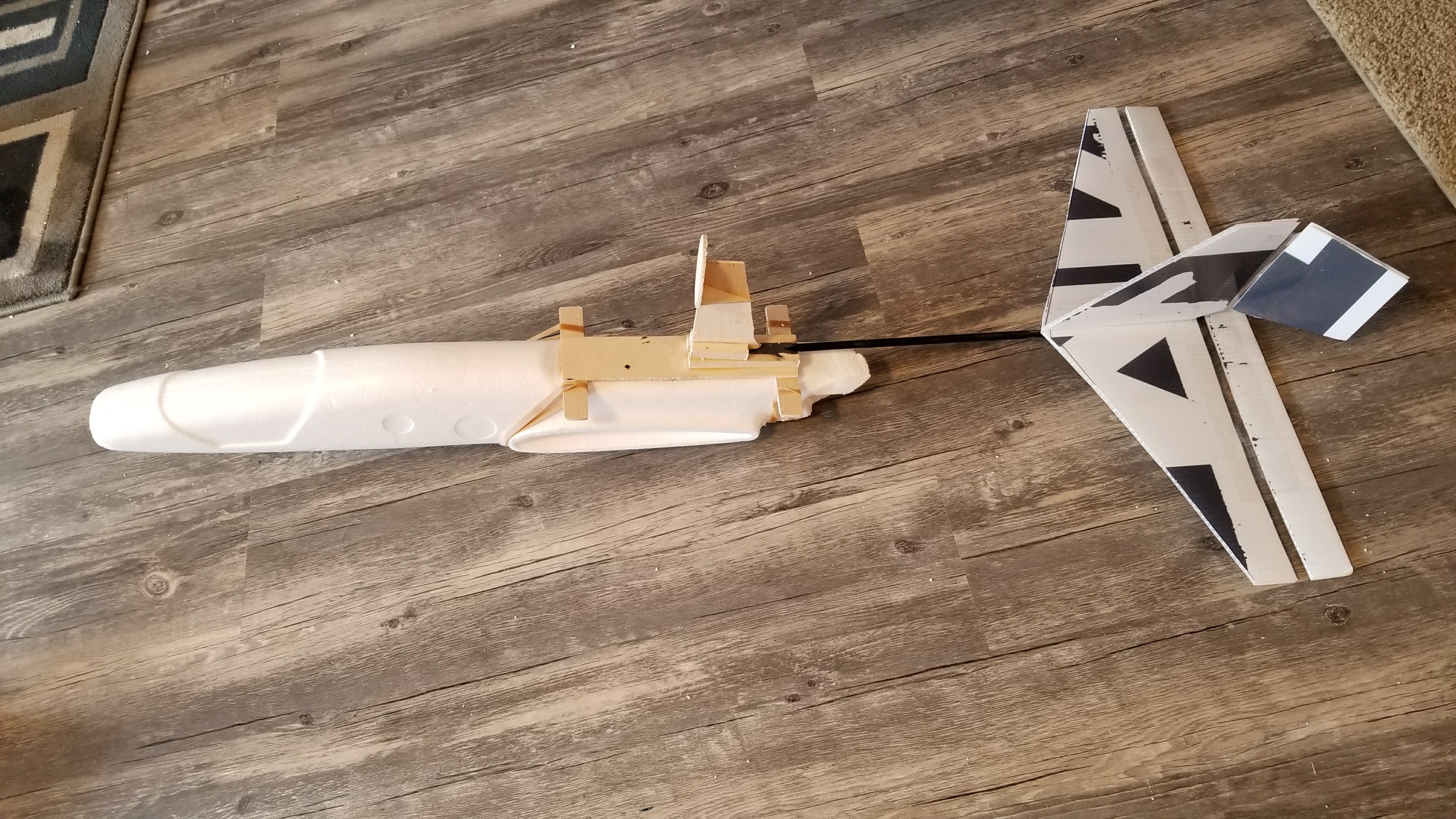 Styrofoam Glider RC Piggyback Drive