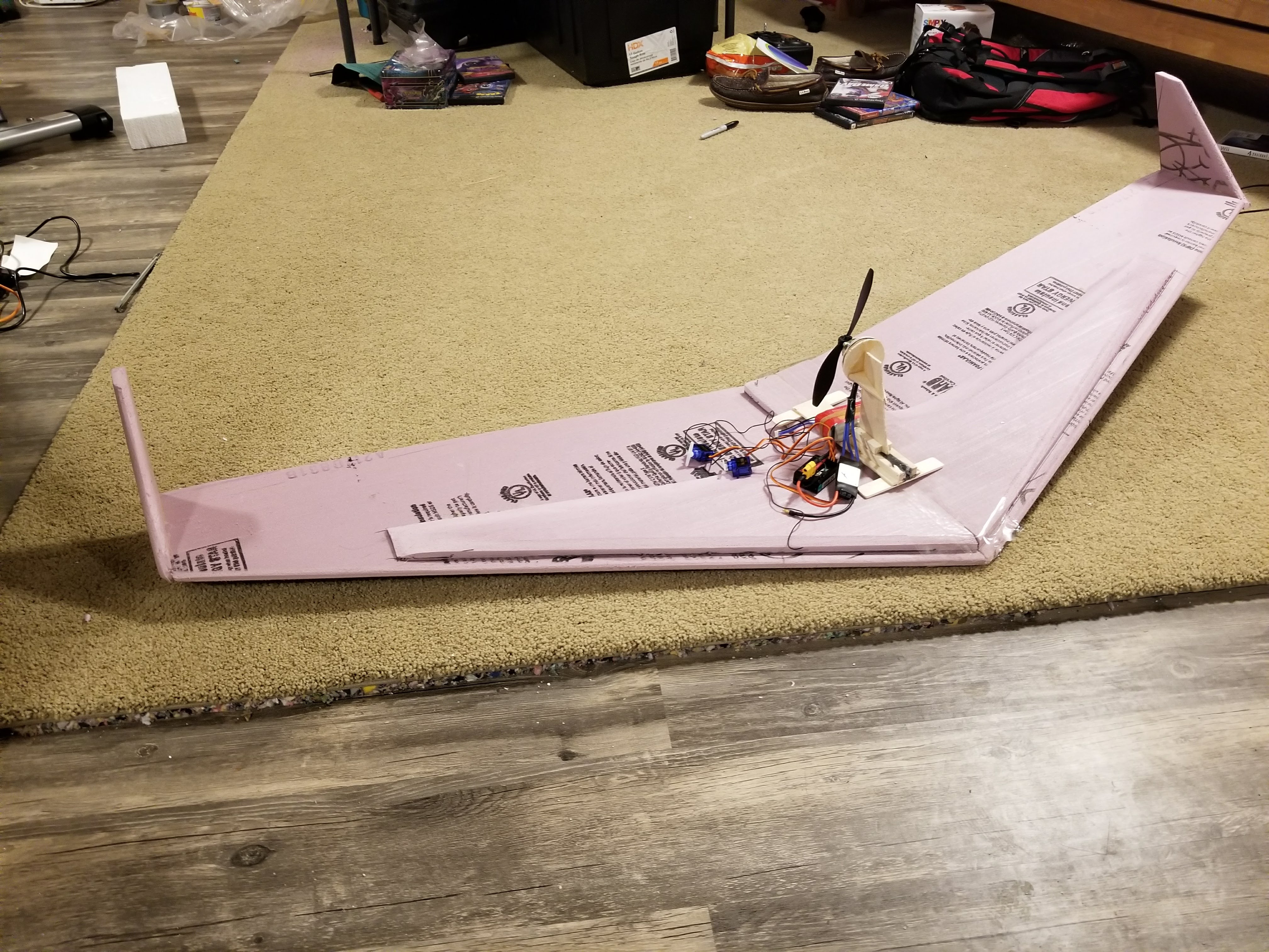 RC Flying Wing Piggyback Drive