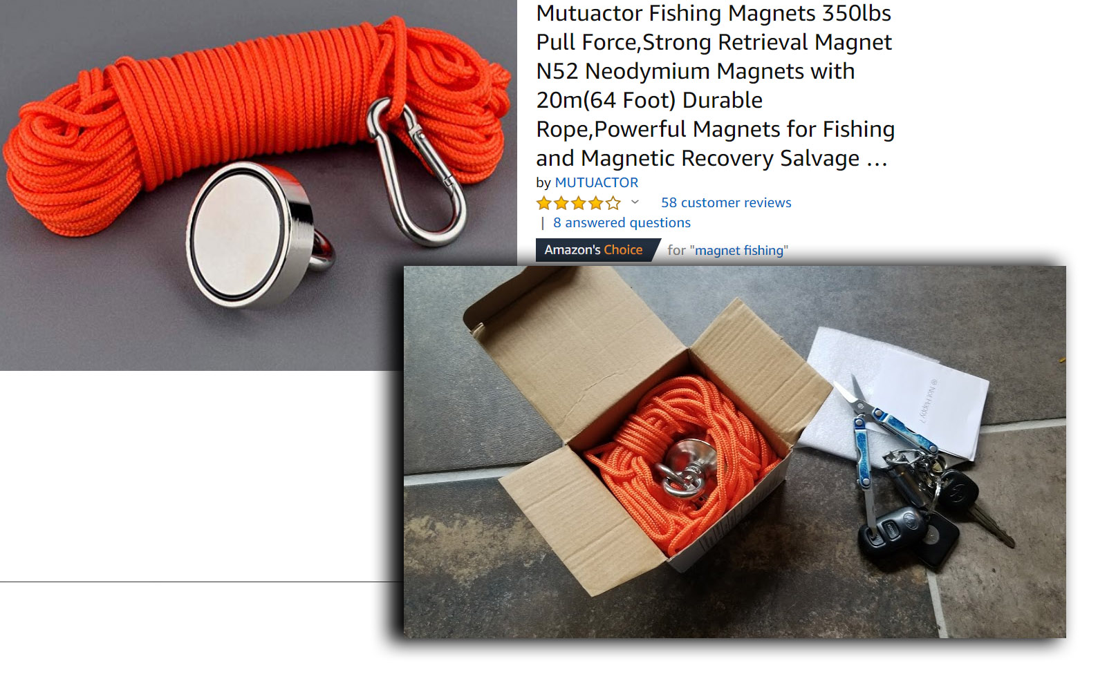 amazon magnet fishing rig